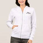Vit Fru Hoodie Tröja<br><div class="desc">Så gullig zippered den vithoodie något att säga Fru</div>