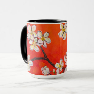Vit frukt Blommar Orange Red Smell från Vår Mugg
