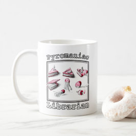 Vit Fullt av idéer Pyromaniac Librarian Kaffemugg