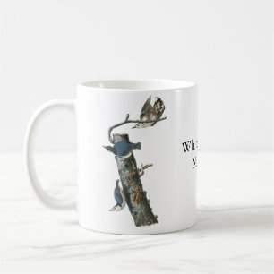 Vit-gådd mot Nuthatch, John Audubon Kaffemugg