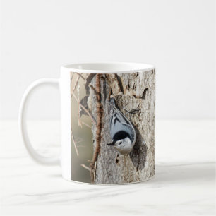 Vit-gådd mot Nuthatch Kaffemugg