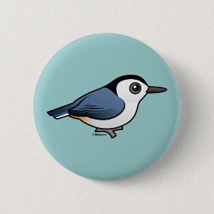 Vit-gådd mot Nuthatch Knapp
