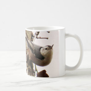 Vit-gådd mot Nuthatchkaffemugg Kaffemugg