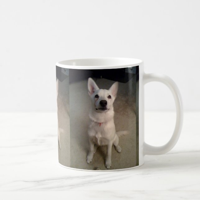 vit gaffel, valp kaffemugg (Höger)