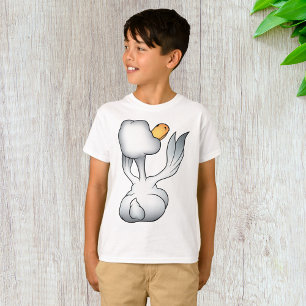 Vit gås bakifrån dum fågel t shirt
