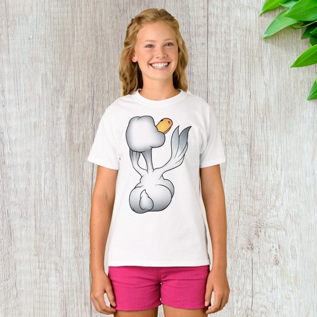 Vit Gås Bakifrån Dumma Fågel T Shirt (Skapare uppladdad)