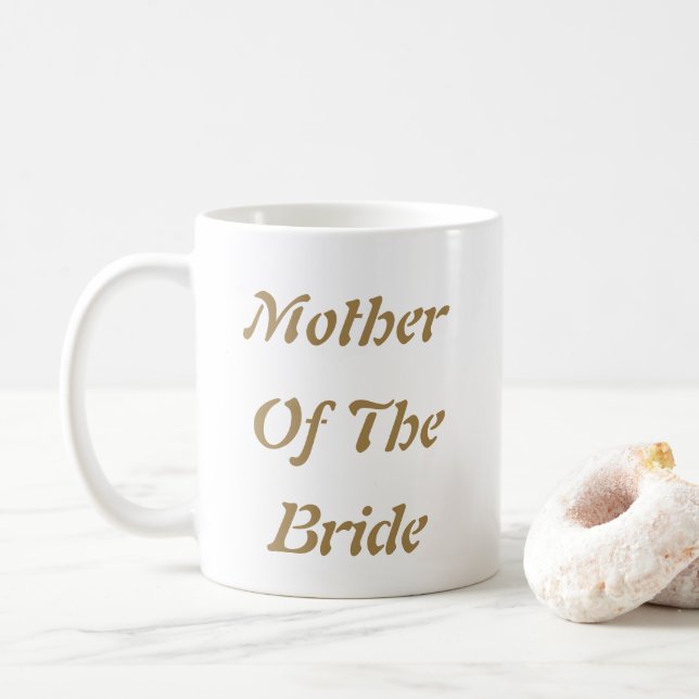 Vit gåva från budens mamma Mamma Guld Kaffemugg (Med munk)