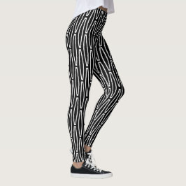 Vit geometrisk repetering leggings