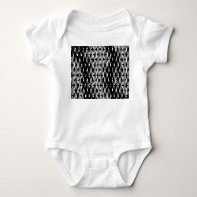 Vit geometrisk repetering t shirt (Framsida)