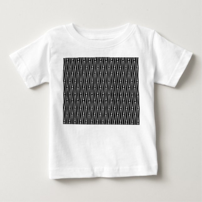 Vit geometrisk repetering t shirt (Framsida)