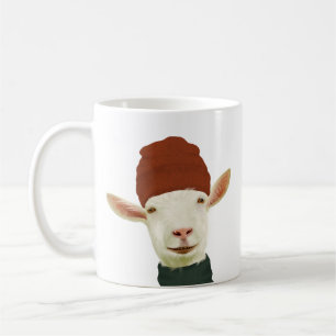 Vit get med Beanie Hat Mugg