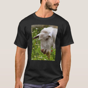 Vit getbetande konstnärligt sällskapsdjur Porträtt T Shirt
