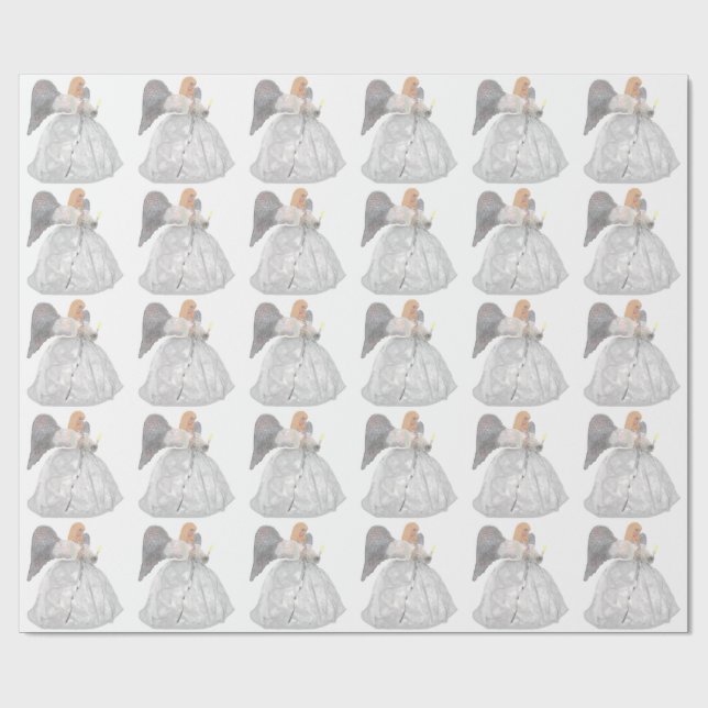 Vit glasaktig Papper Presentpapper (Platt)