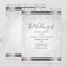 Vit Glitter Elegant VinterVärld Bröllop