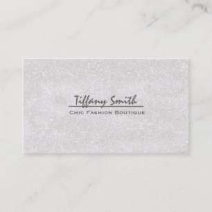 Vit Glitter Glittrig Glam Glamour Visitkort
