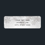 Vit Gnistra Snöflingor Winter Wonderland Bröllop Returadress Etikett<br><div class="desc">Matchande objekt är tillgängliga.</div>