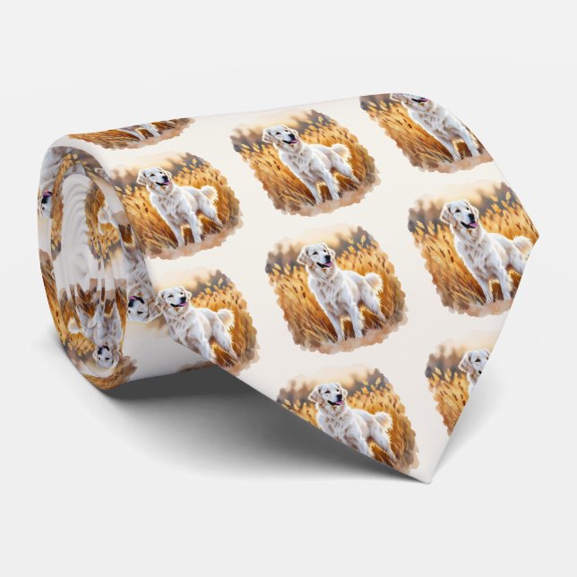 Vit Golden Retriever Hund Slips (Rullad)