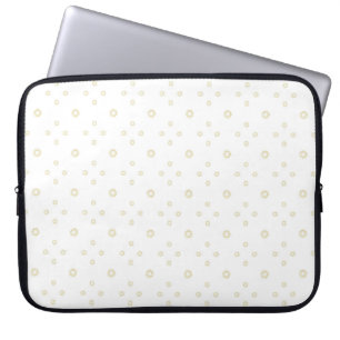 Vit   Golden Zinnia Sun Laptop Fodral
