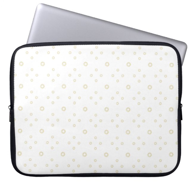 Vit | Golden Zinnia Sun Laptop Fodral (Framsidan)