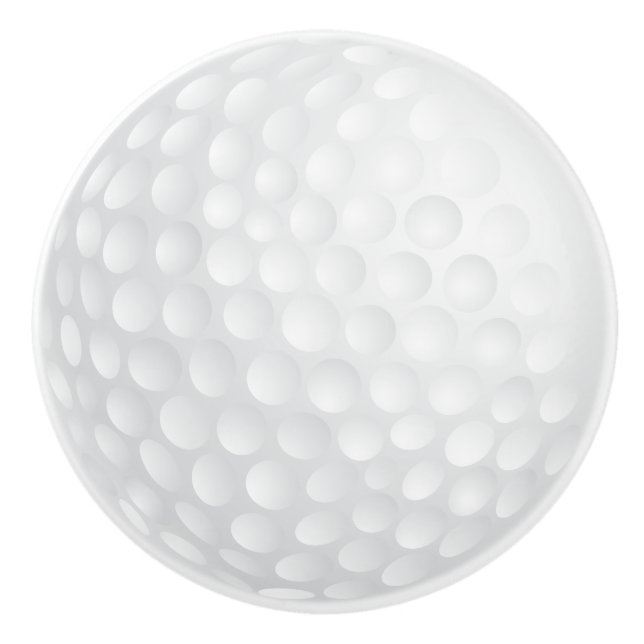 Vit Golf Boll 🏌️ ‍ ♂️ design Knopp (Framsidan)
