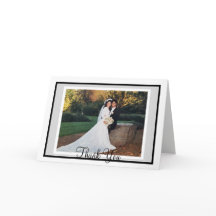 Vit Grå Bröllops Fototackkort