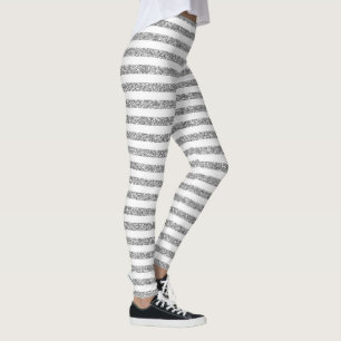 Vit & grå färg som göras randig med leggings