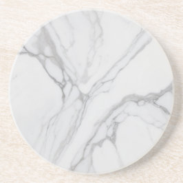 Vit Grå Marmor Minimal Elegant Ölkopp Underlägg