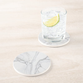 Vit Grå Marmor Minimal Elegant Ölkopp Underlägg