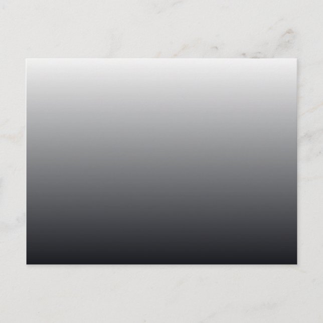 Vit Grå och Svart Fading Gradient Vykort (Framsida)