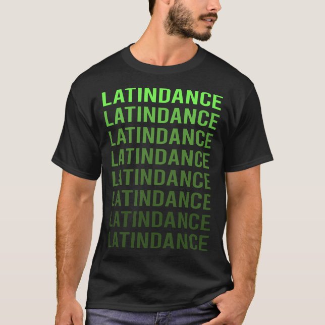 Vit Gradient Latinadans T Shirt (Framsida)