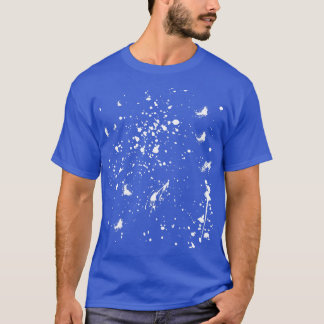 Vit grafisk fläck av färg Vit bläckstänk T Shirt