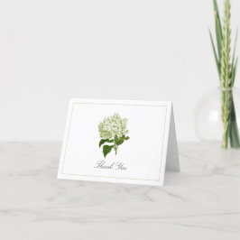 Vit Grön Hydrangea Blomning Traditionell Tack Kort