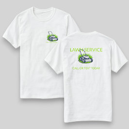 Vit Grön Trädgårdsskötsel och Service Yrkeskläder T Shirt