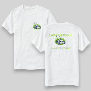 Vit Grön Trädgårdsskötsel och Service Yrkeskläder T Shirt