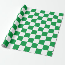 Vit Grönt Checkerboard