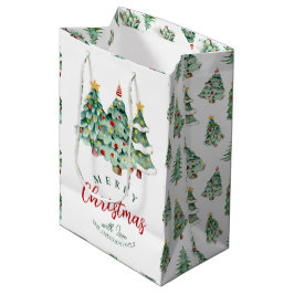 Vit grönt i god jul träd mönster vintertid