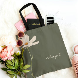 Vit Grönt, lägsta minimala, enkel Tygkasse