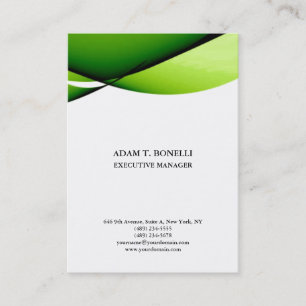 Vit grönt professionell minimalistisk vanlig elega visitkort