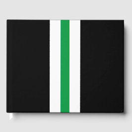 Vit Grönt Rand på fetstilt svart Lodrät Gästböcker