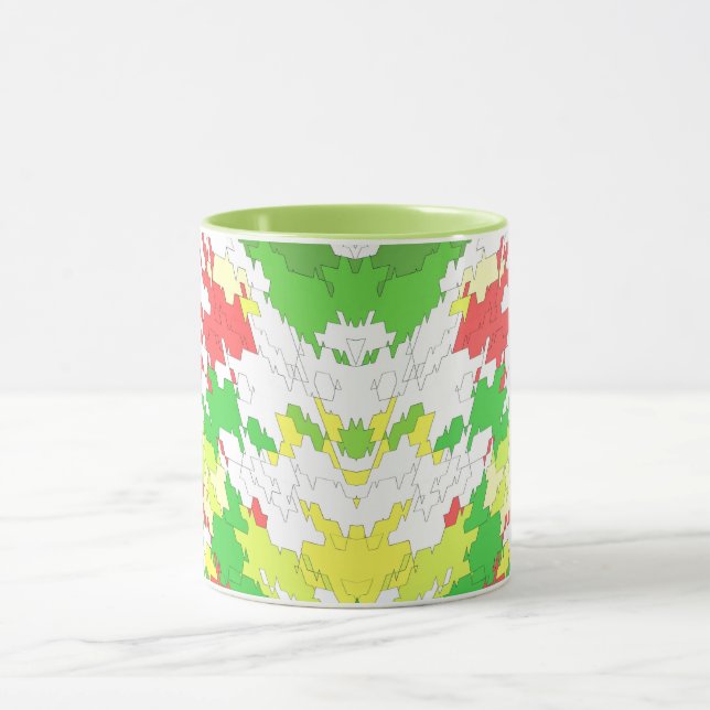 Vit Grönt Red Gult CHRISTMAS Mugg (Center)