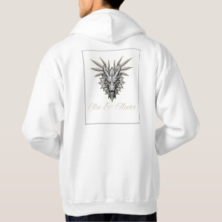 Vit & Guld Designkollektion Hoodie