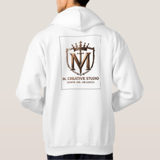 Vit & Guld Designkollektion Hoodie