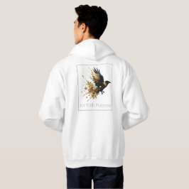 Vit & Guld Designkollektion Hoodie