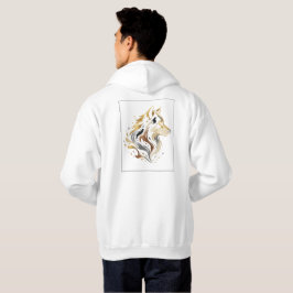 Vit & Guld Designkollektion Hoodie
