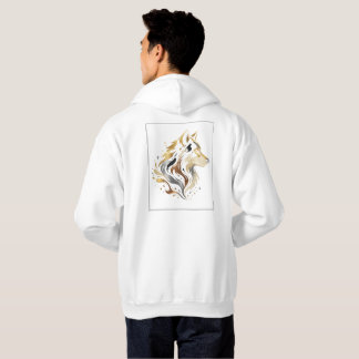 Vit & Guld Designkollektion Hoodie