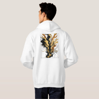 Vit & Guld Designkollektion Hoodie