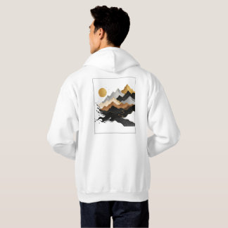 Vit & Guld Designkollektion Hoodie