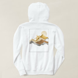 Vit & Guld Designkollektion Hoodie