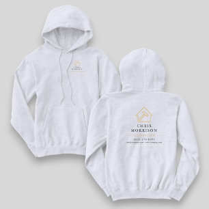 Vit guld entreprenörs reparation hemma arbete hoodie