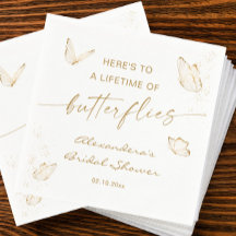 Vit Guld Fjäril Bröllopsdusch